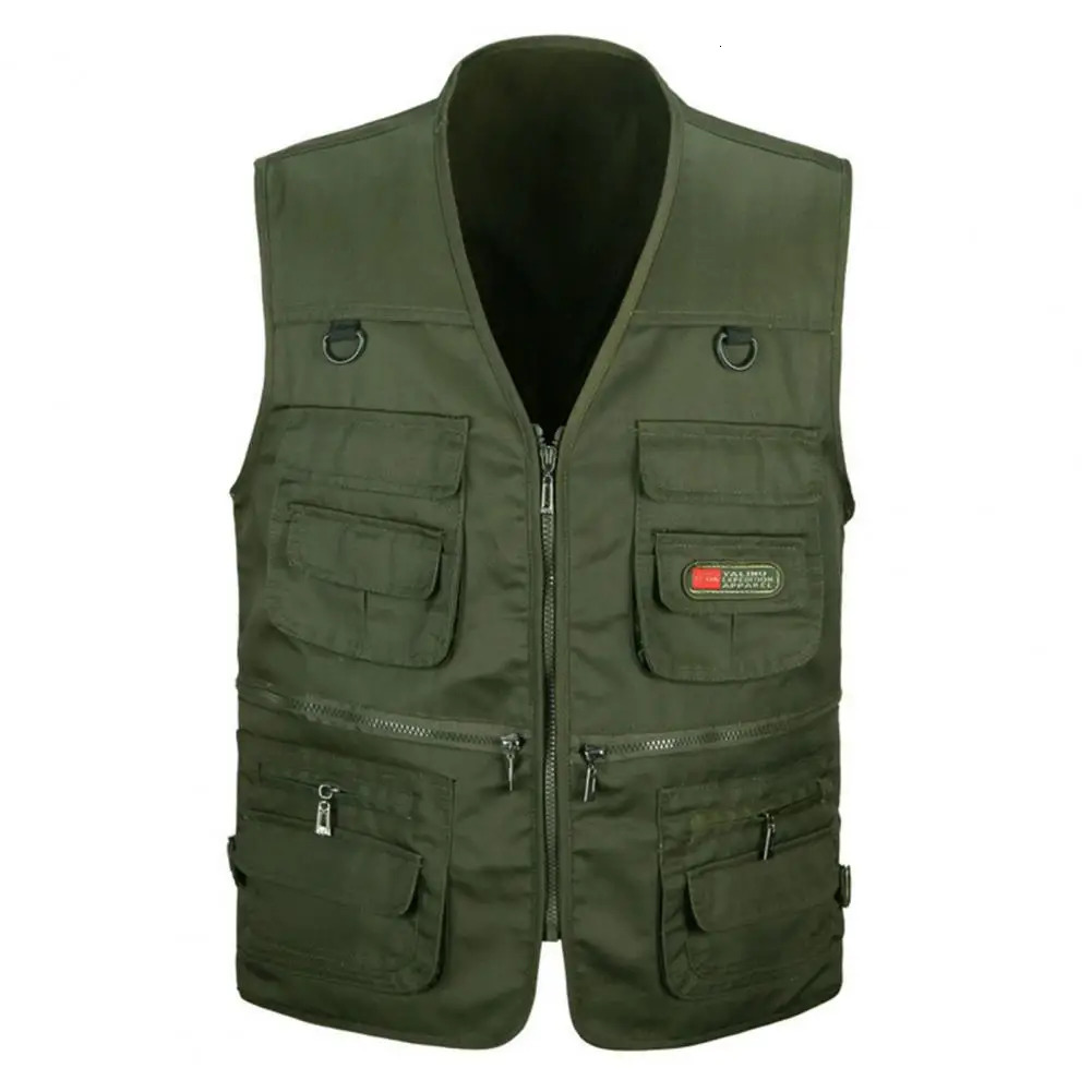 Men Cotton Multi Pocket Vest Summer Male Casual Thin Sleeveless Jacket With Many Pockets Mens Pographer Baggy Waistcoat 250717