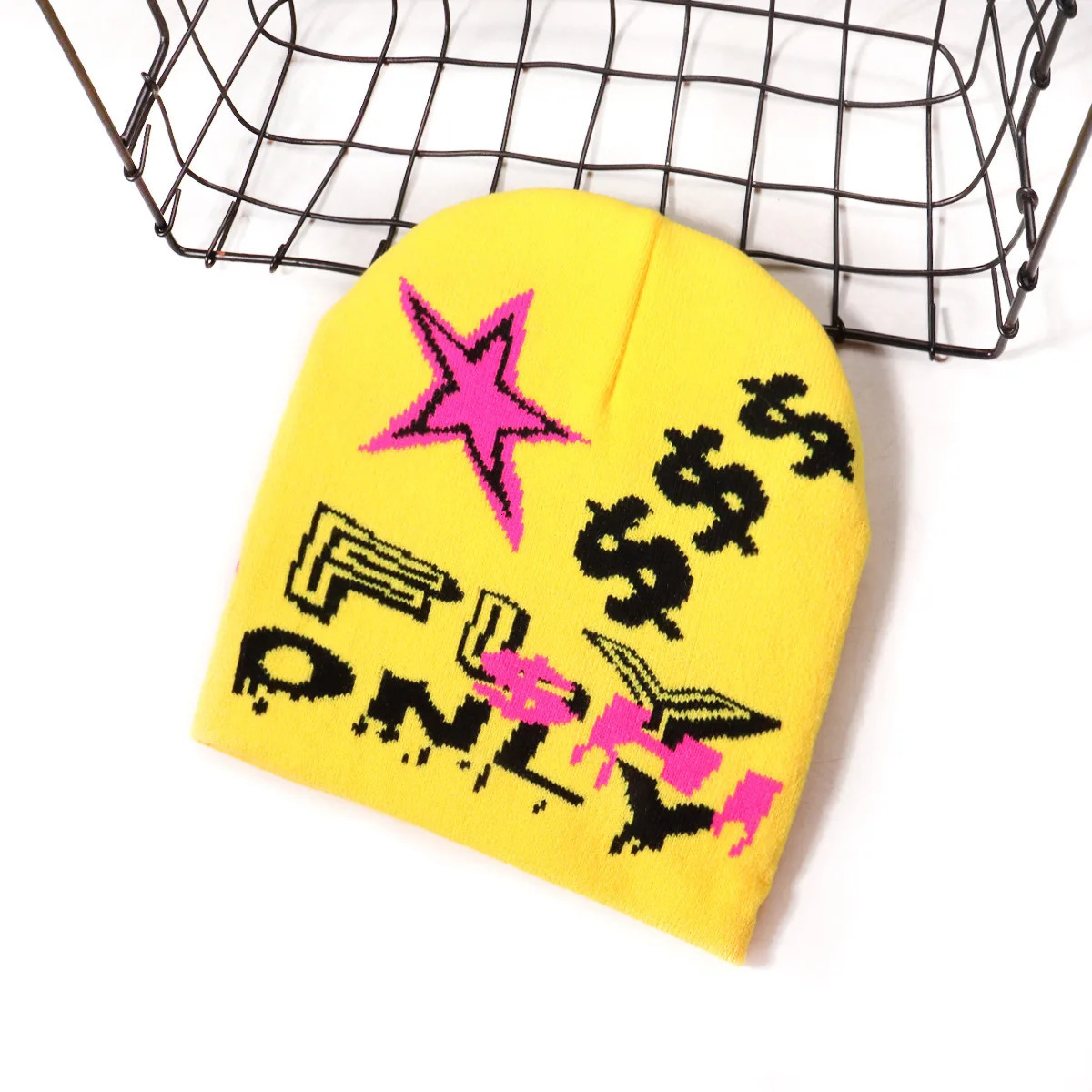 Multicolour Stars Elastic Turban Cap Daily Life Knitted Hat Millennium Hip-Hop Style Winter Hat Keep Warm Beanie Trilby 250717