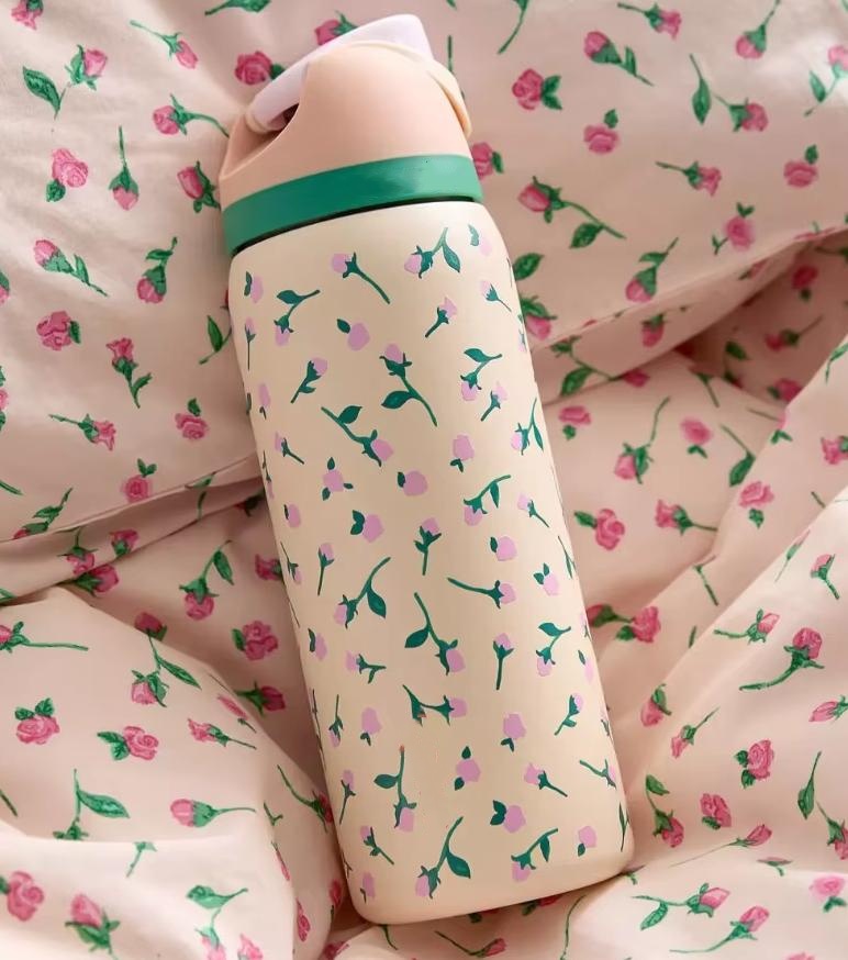 24oz 32oz Water Bottles Cat Cups Vacuum Flasks Sports Water Bottles Drinkware Stainless Steel Tumblers With Flip Straw Thermal Cold Coffee Mugs 0910