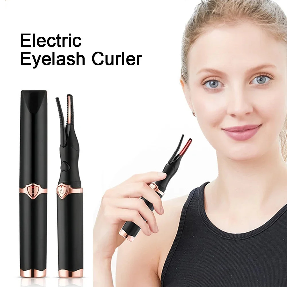 2-in-1 portable heated eyelash curler long-lasting curling comb clip USB power supply 3-speed temperature mode beauty tool 250716