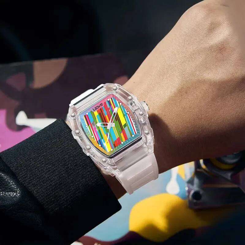 UTHAI CQ298 Leisure sports quartz barrel shaped calendar night light waterproof men's watch colorful clock gift free shipping