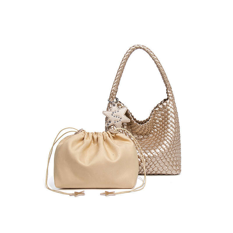 single shoulder underarm fashion handwoven womens trendy simple handheld basket mother bag