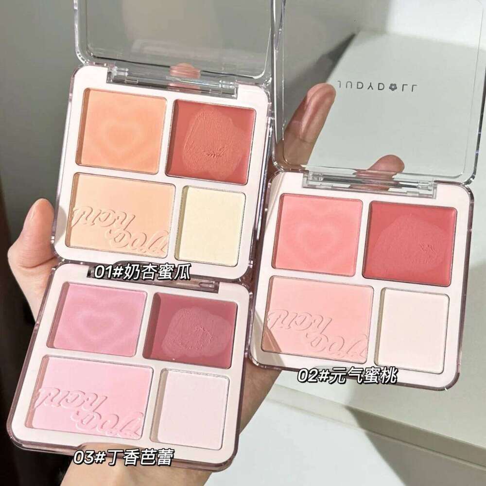 Judydoll 4 Powder Blush Cream Clay Palette Matte Expanding Color Highlight Brightening Comprehensive Disk Makeup X250718