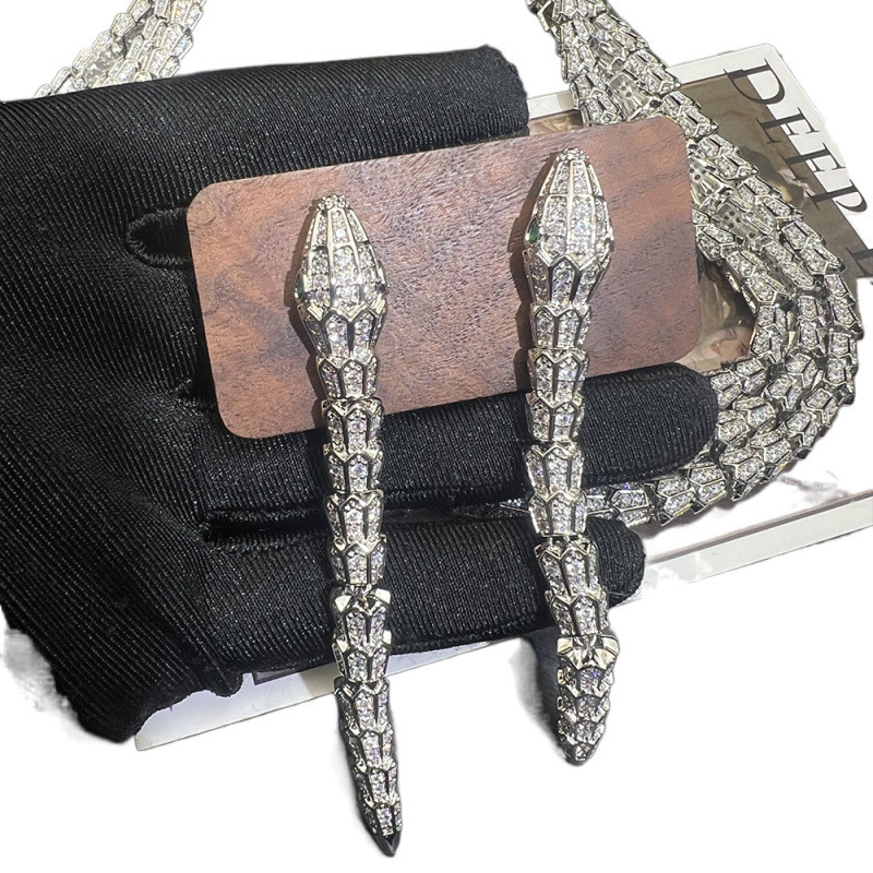 Bao Series Three-Layer Fine Jewelry Set INS Hot-Selling High-End Snake Necklace Bracelet Earrings ddmythur
