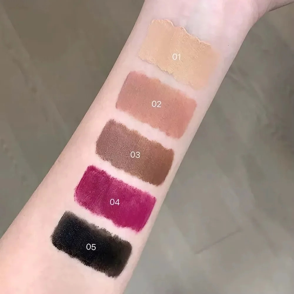 Punk Black Gothic Lip Gloss Matte Dark Brown Lipstick Nude Lip Tint Waterproof Velvet Liquid Lipstick Lip Satin Korean Cosmetics 250716