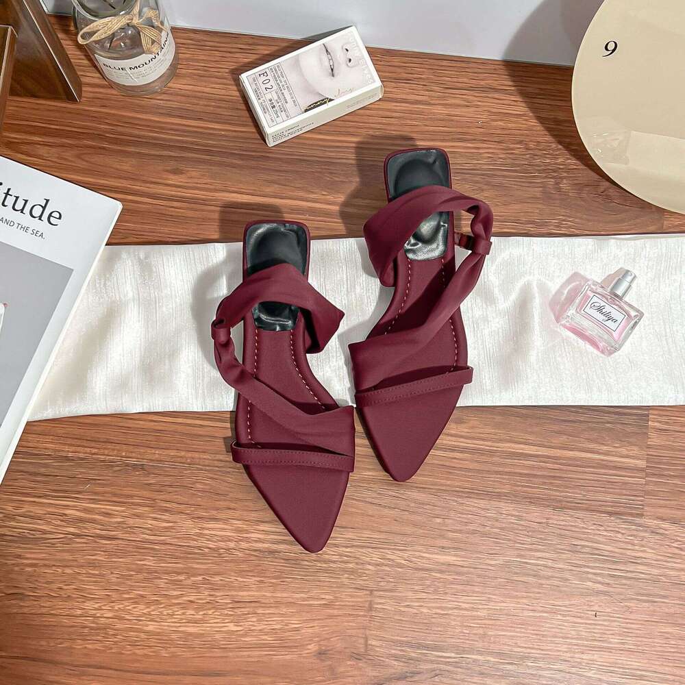 Summer High Heel Sandals for Women, Comfortable Pointed Toe Women's Shoes, 2025 New Niche Strap Sandals, Everyday Versatile