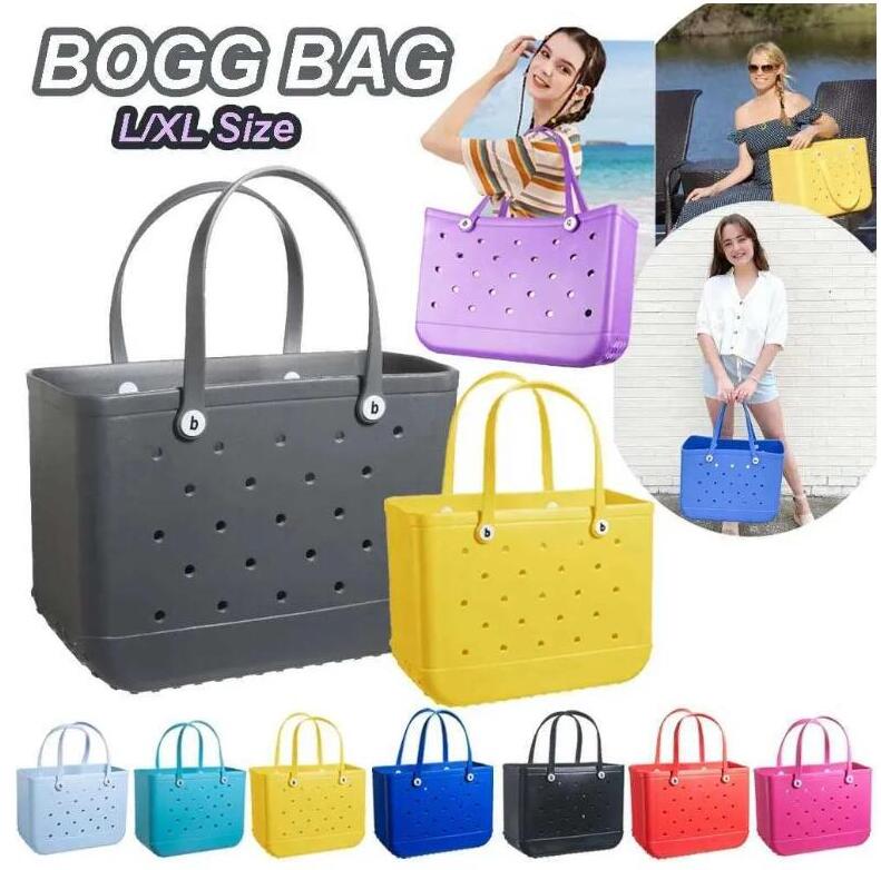 Designer Waterproof Bog g Bag Beach bag Solid Punched Organizer Basket Summer Outdoor Water Luxury bag Park Handbags Large Women's Totes Z 6.30-1