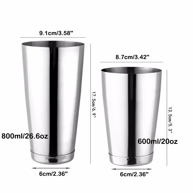 Cocktail Shaker Boston 2piece Set 186oz weighted 25oz Weighted Professional Bartender Bar Tool 250709