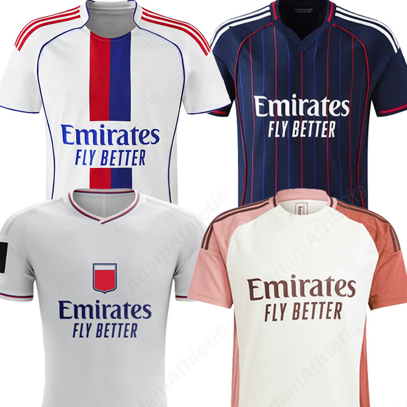 Lyon jerseys 25 26 MIKAUTADZE T.ALMADA Lyon 75th anniversary football shirts 2025 FOFANA TOLISSO VERETOUT TAGLIAFICO soccer jersey kids kit Player version