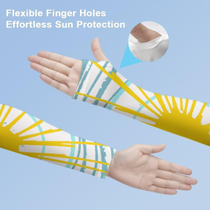 Mud Print Style UV Protection Ice Silk Sunscreen Sleeve, Outdoor Summer Sports