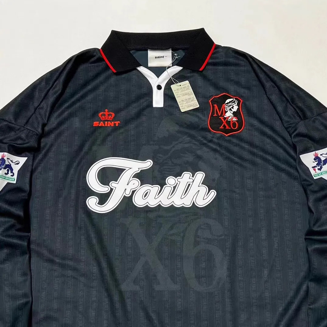 Polo Collar Saint Long Sleeve TShirt Men Women 1 Quality Oversized Tshirt ss Casual Tops Tee 250717