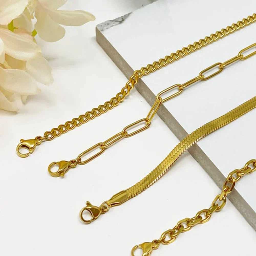 FSUNION 4 Pcs/Set New Trendy Classic Gold Color Twist Cuban Snake Chain Bracelet Sets for Women 2025 Fashion Jewelry Gifts X2507181