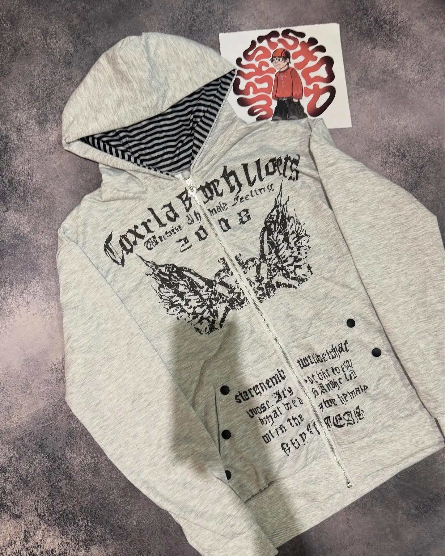 American Trend Joker Hip Hop Zipper Hoodie Women Street Y2K Harajuku Vintage Sweatshirt Unisex Punk Rock Cardigan 250717