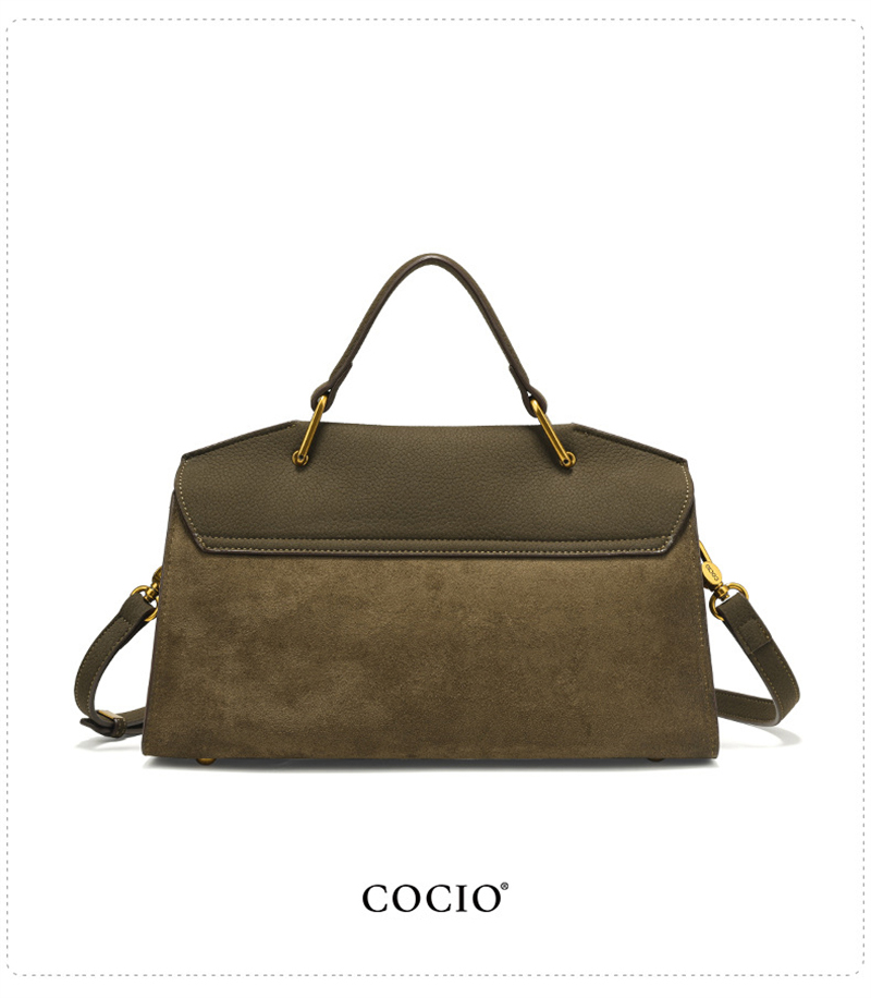 COCIO new designer matte leather high-quality lock buckle fashionable versatile hot shoulder crossbody bag free shipping