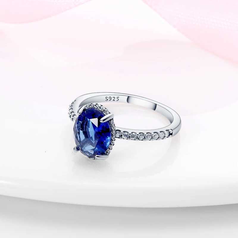 925 Silver Color Crystal Necklace Jewelry Set for Women Fashion Blue Zircon Chain Necklace Bangle Wedding Bridal Jewelry X250718