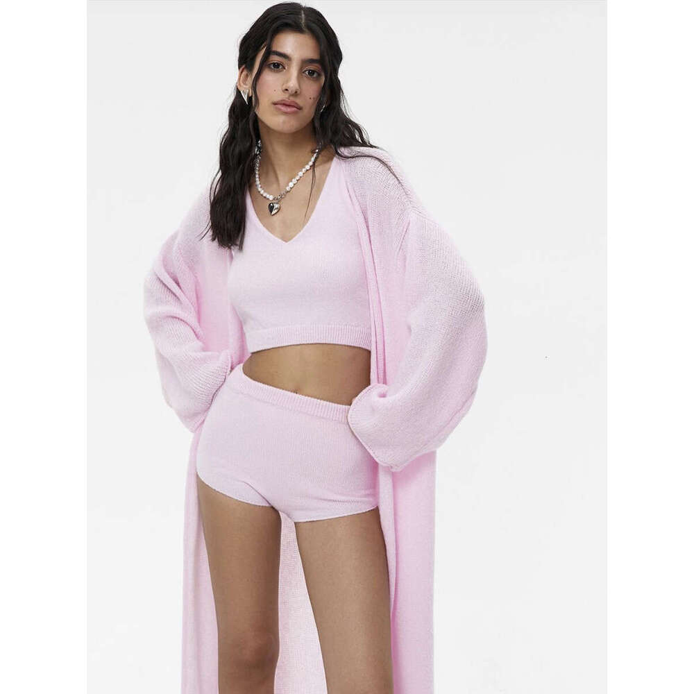 Spring Summer New Long Women Mohair Knitted Hollow Sweater Cardigan High-End Shawl Coat Ins B5