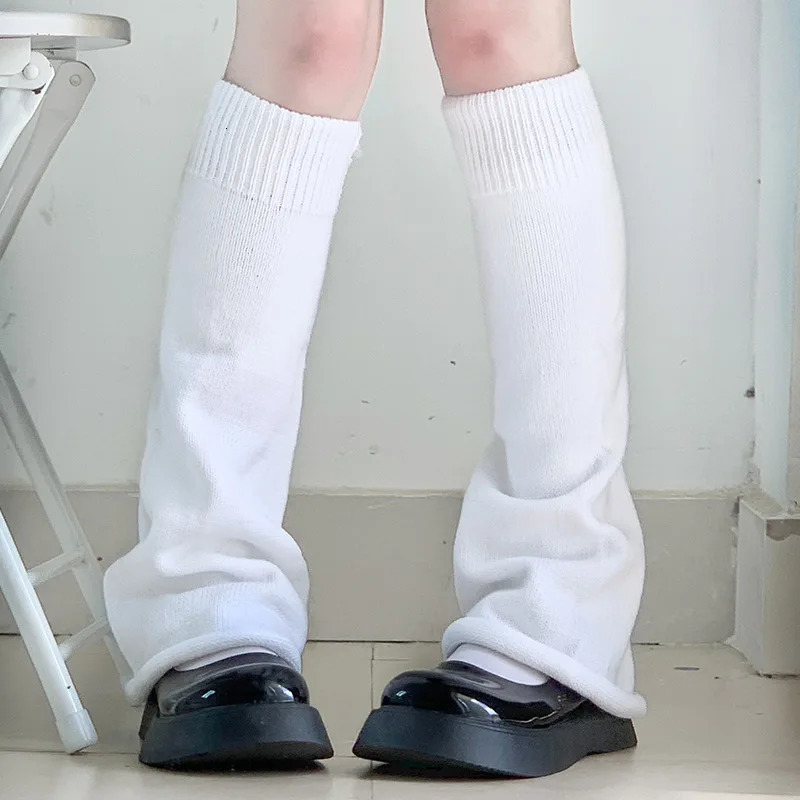 Lolita Socks Cute Flared Knitted Long Warmers Foot Cover White Black Arm Warmer Leg Kawai Jk Autumn Calf Gaiters Sweet Legwarmer 250717