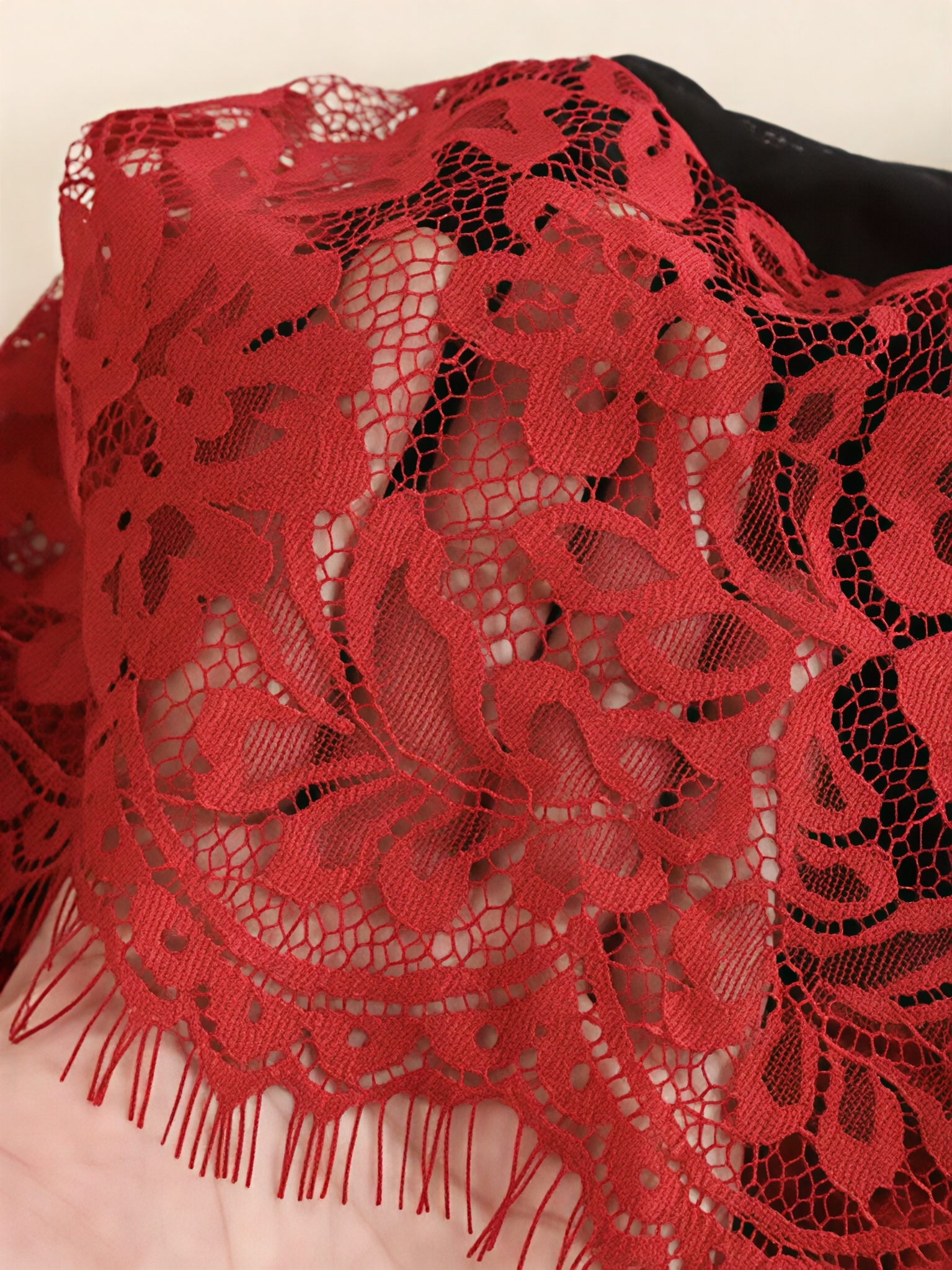 Mesh see-through sexy robe deep V-neck red lace splicing laced waist large size home wear bathrobe hot-sale products