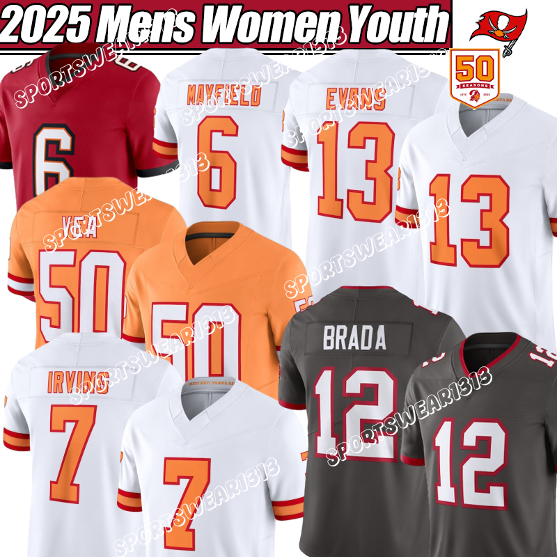 Tampa Baycity Buccaneerss Jersey 6 Mayfield 13 Evans 14 Godwin Football Jerseys