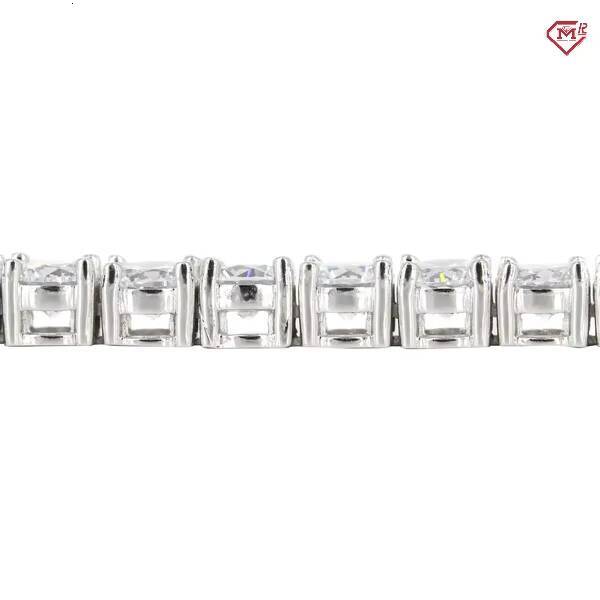 In Stock Tennis Bracelet 6mm 925 Sterling Silver Iced Out Men Bracelet Hiphop VVS Moissanite Tennis Chain