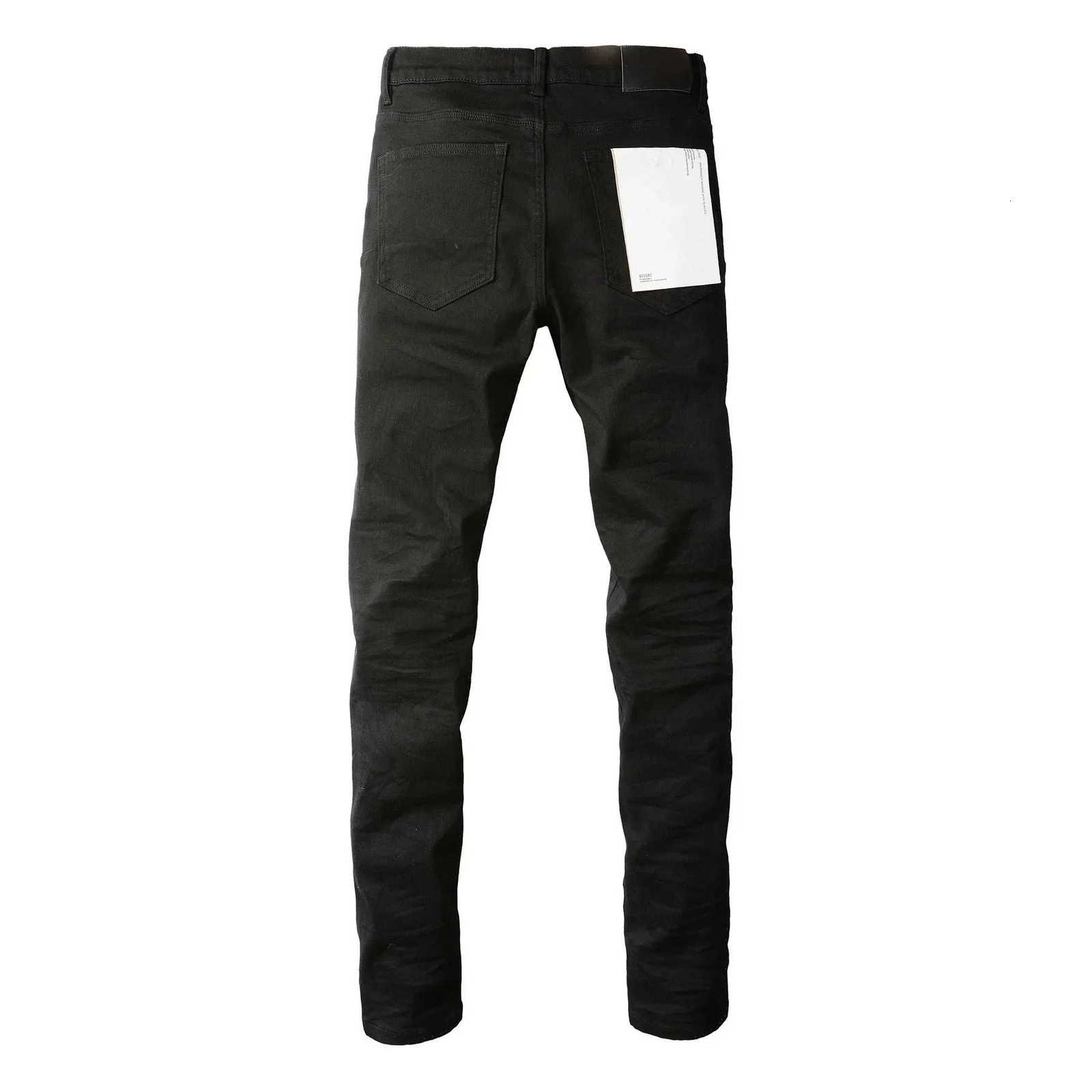 Mens High Stretch Skinny Jeans Pants Color Distressed Black Streetwear Button Fly Ripped Brand X2507181