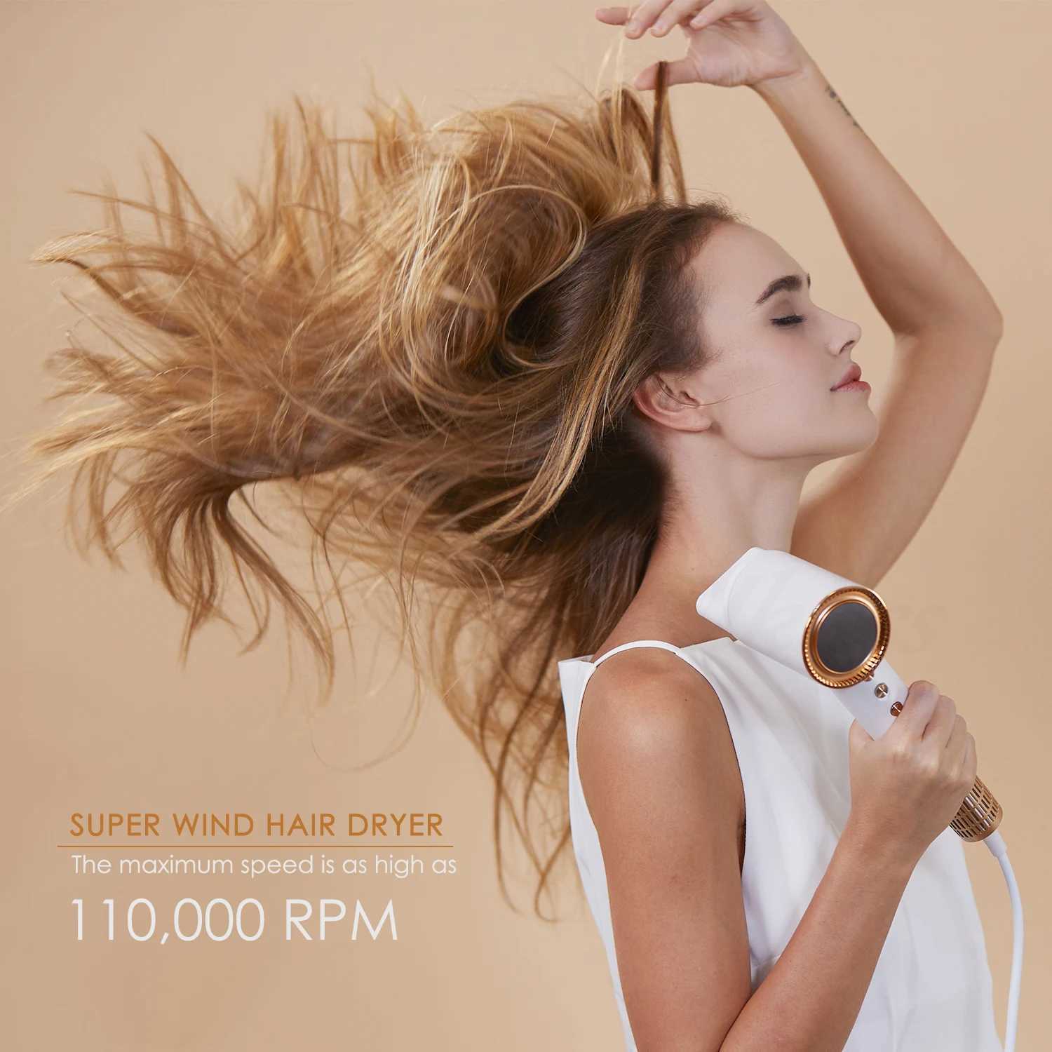 Super Hair Dryer Leafless Hair Dryer Personal Hair Care Styling Negative Ion Tool Constant Anion Electric Hair Dryers W250718