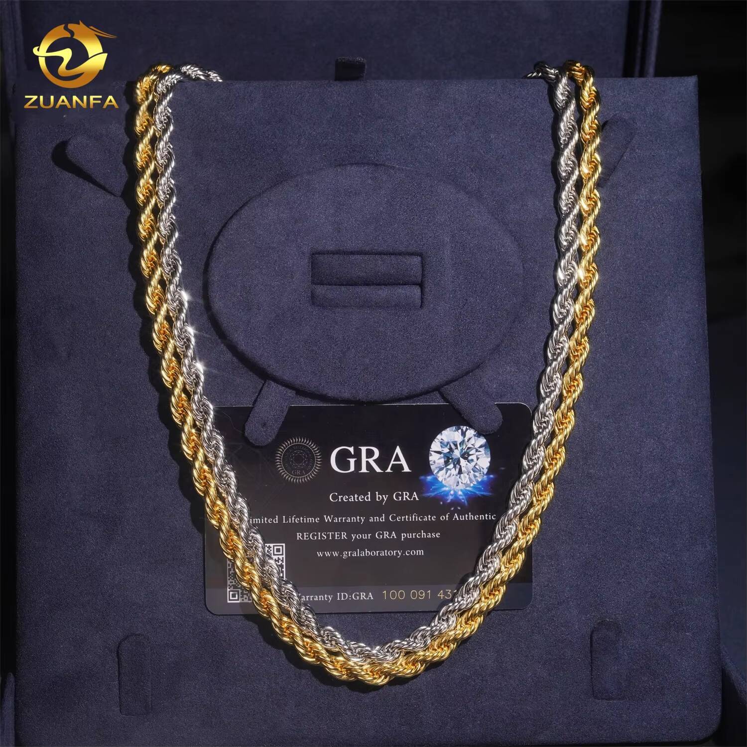 Wholesale Price 4mm 6mm Hip Hop Necklace Jewelry Iced Out Diamond Clasp Stainless Steel VVS Moissanite Rope Chain Bracelet