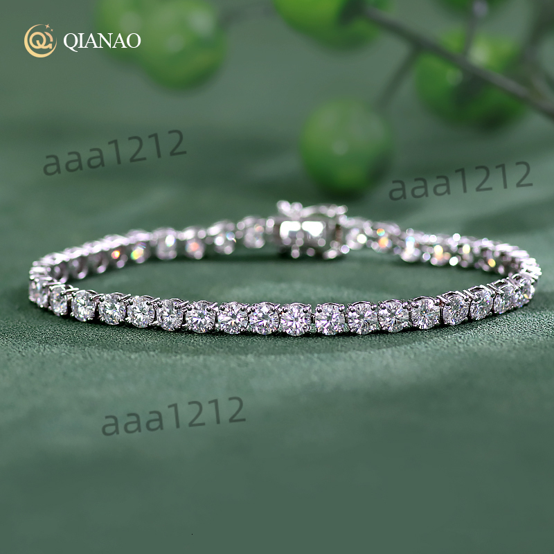 Pass Diamond Tester Moissanite Bracelet 100% 925 Silver Width2 3 4 5 6mm Diamond Chain VVS Moissanite Tennis Chain for Women Men