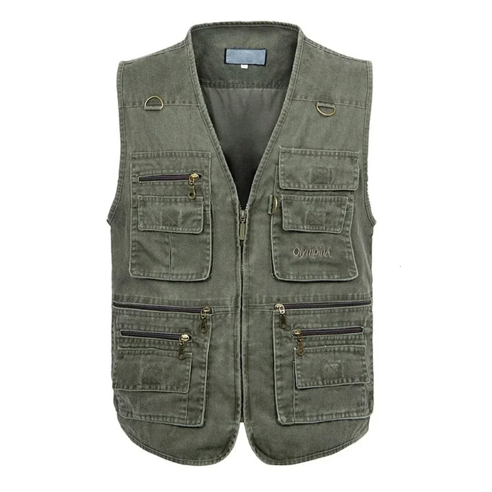 8XL 9XL 10XL Male Casual Summer Big Size Cotton Sleeveless Vest With Many 16 Pockets Men Multi Pocket Pograph Waistcoat 250717