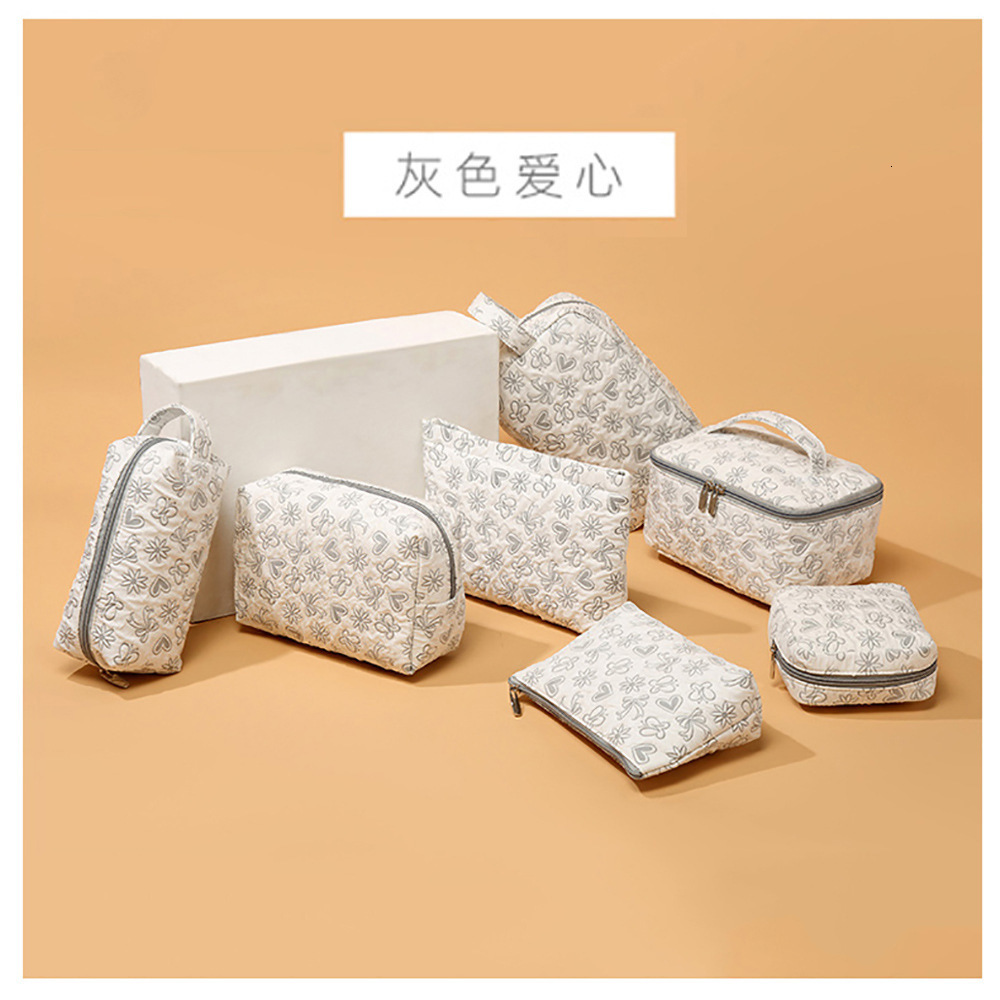 Colorful Makeup Bag Handheld Lipstick Coin Storage Bag Large Capacity Cute Travel Portable Toiletry Bag 250220