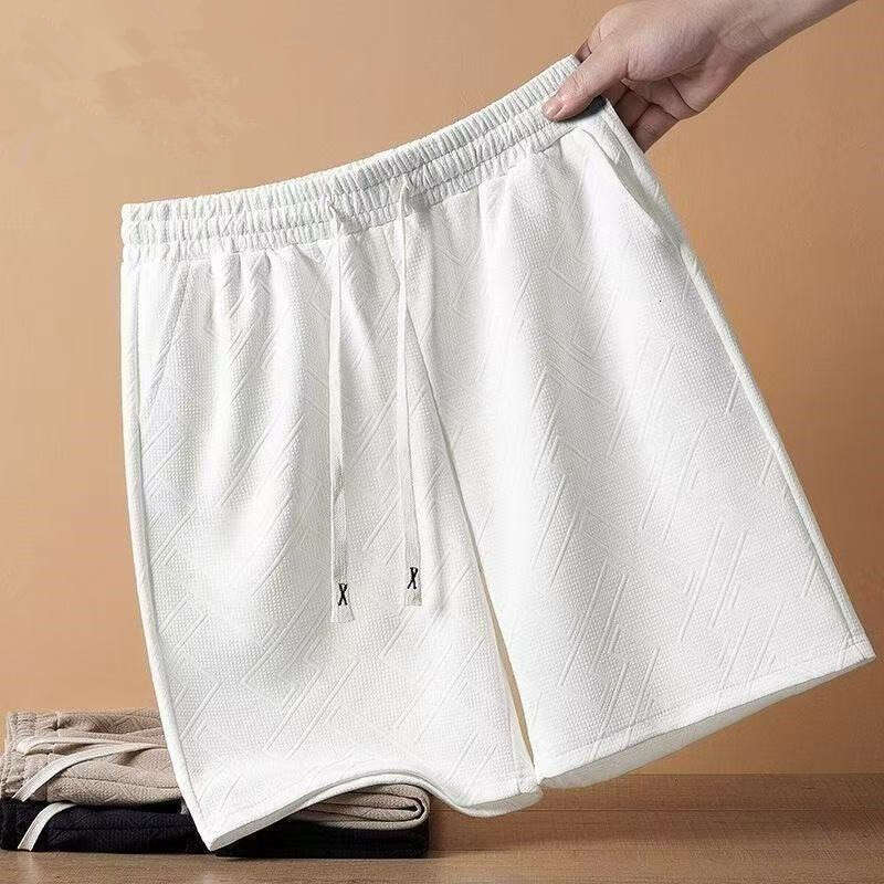 Fashion Men's Solid Color Loose Casual Five-Point Mid-Length Trendy Beach Stylish Sports Shorts B5