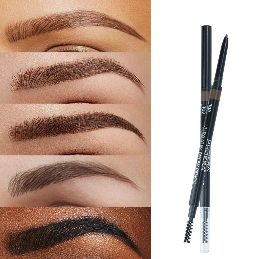 Waterproof Eyeliner Eyebrow Pencil with Eye Brow Brush Multi-purpose Korean Cosmetics for Women Smooth Eye Brow Pens Make Up 250712