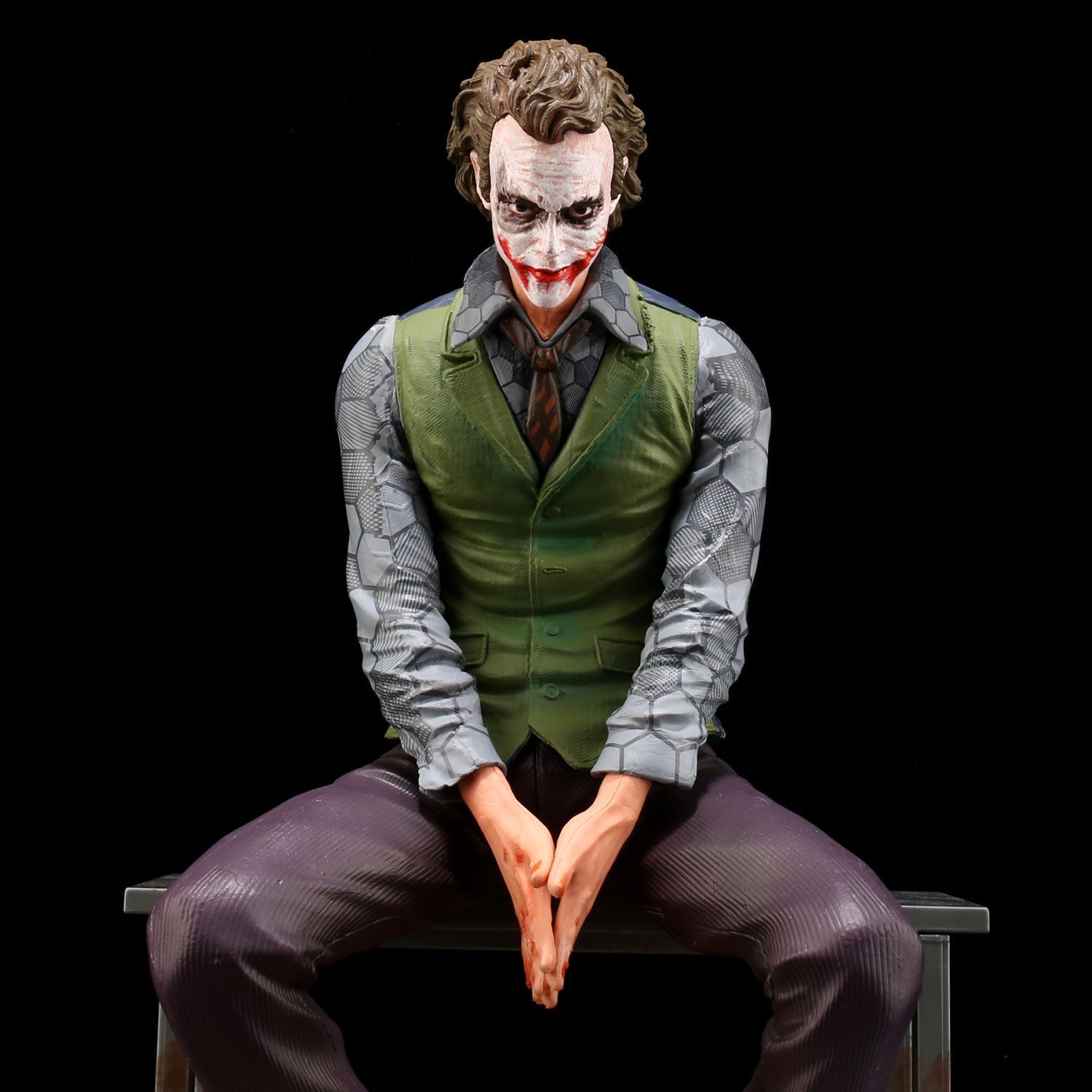 DC Series Heath Ledger Joker Figurine Sitting Model Statue Desktop Roof Car Ornament Gift for Men