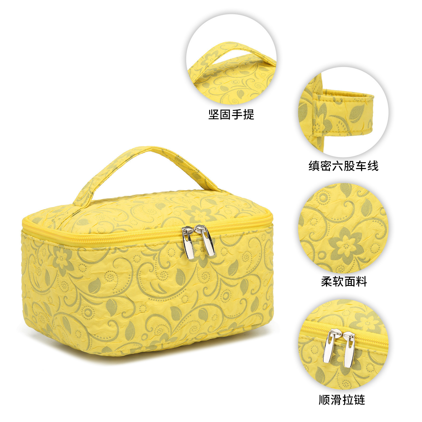 Colorful Makeup Bag Handheld Lipstick Coin Storage Bag Large Capacity Cute Travel Portable Toiletry Bag 250220