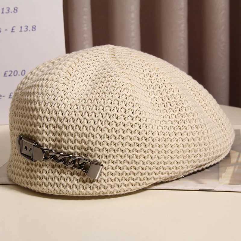 Korean Version Trendy Cool Reverse Wearing Forward Hat For Women Spring And Autumn Winter Mesh Breathable Beret Versatile Hat L250718