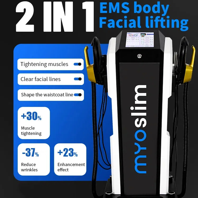 MYOSLIM 15 Tesla 6500W RF 2 In 1 Machine Face Lifting Fat Burning Muscle Body Sculpting Electromagnetic Stimulate Sculpt