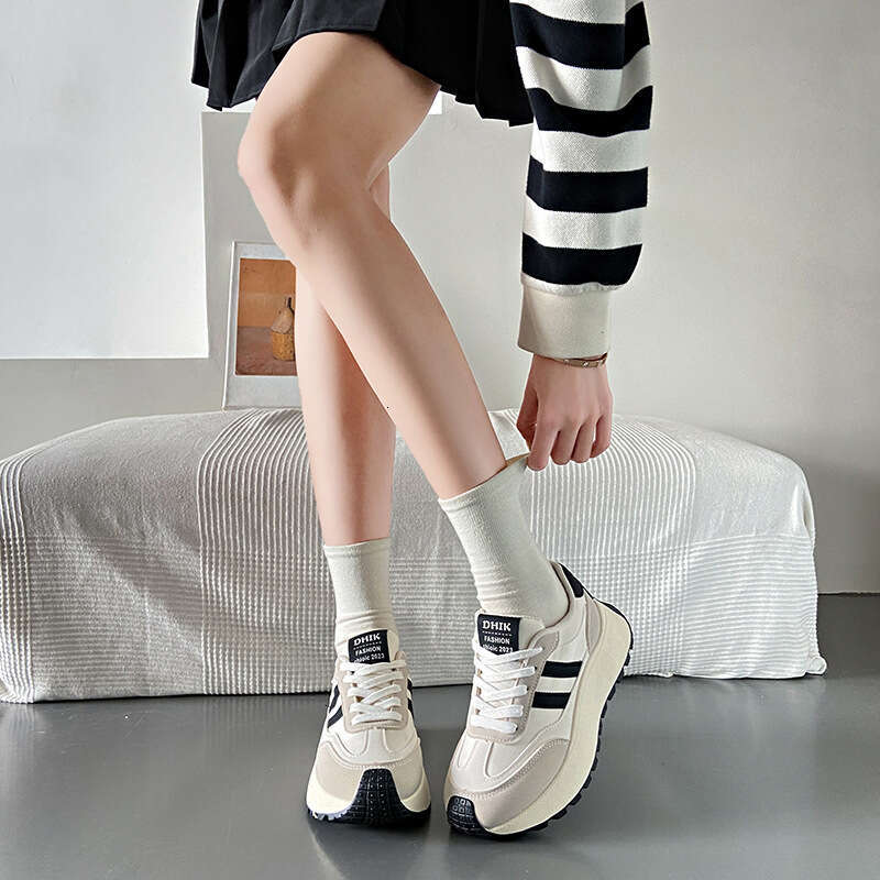 2025 Spring New Korean Style Free shipping Ins Women's Student Thick-Soled Dad Height Increasing Sports Casual Shoes BN002