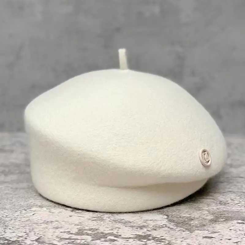 Classic Ladies Beret Hat Fancy Wool Felt Hat Warmer Winter Hat Cap White Black Women Fedora Hat Fascinator Pillbox Hat Formal L250718