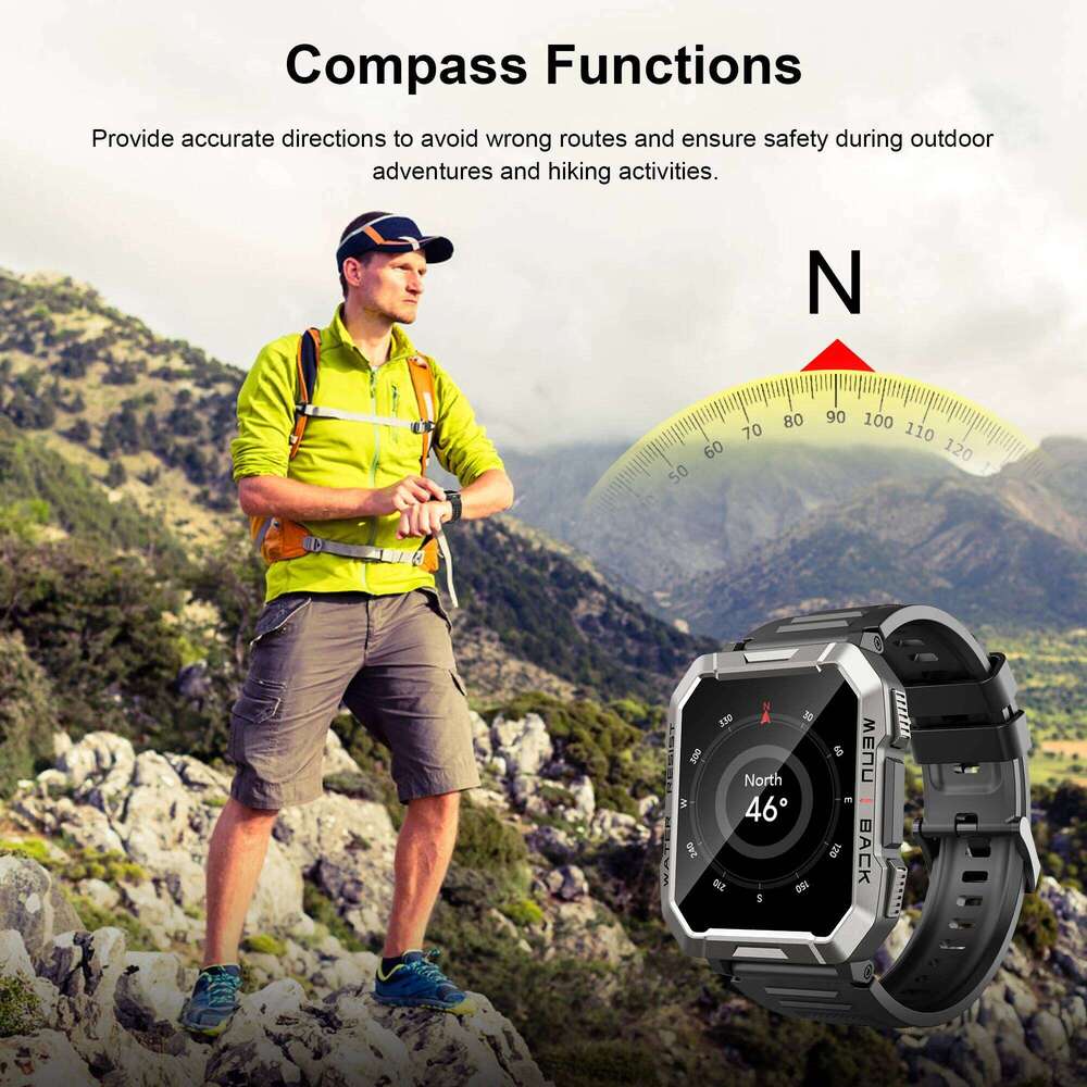 Blackview W60 2024 New Smartwatch 2.01'' HD Display TFT Red Smart Watch for Outdoor With Emergency Lighting Bluetooth Calling free shipping