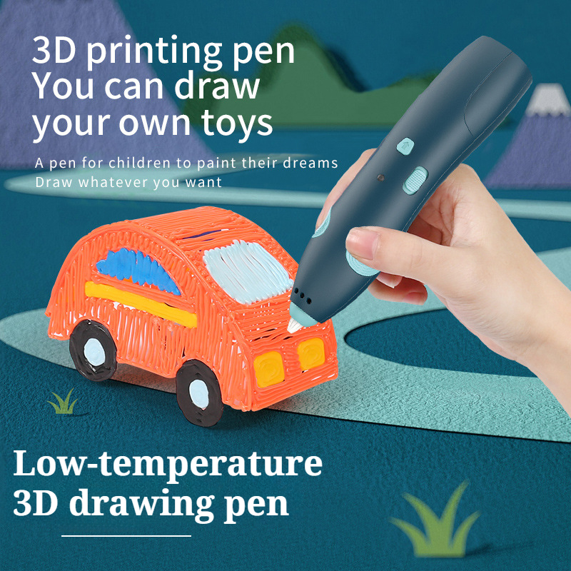 Low Temperature Safe Wireless PortableKids 3DStereoscopic DoodlingPen TikTok Trending Creative Drawing Tool Ideal Birthday Gift Parent Child DIY Handi