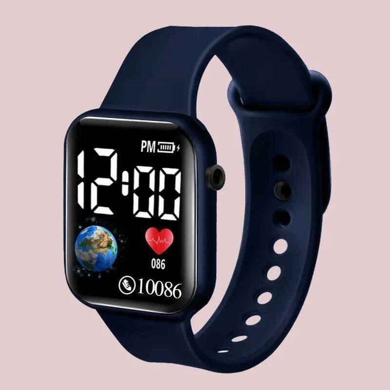 free shipping New Student Square Digital Wristwatches Couple LED Sports Fashion Children Led Electronic Watches free shipping