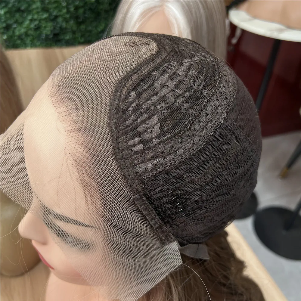 Dark medium light brown wavy HD lace wig per plucked body wave natural human hair lace front wig fashion european lady hot