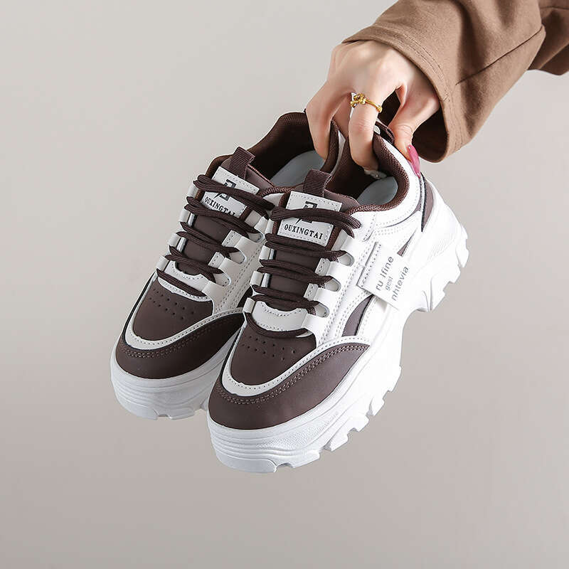 INS Korean Version New Dad Shoes for Women 2024 Autumn Versatile Student Sports Running Casual Thick Sole Free shipping Height Increasing XT150