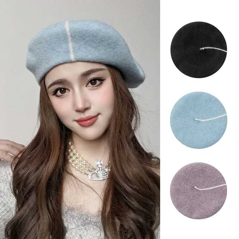 2025 New Autumn Winter Fashion Wool Beret Women Large Size Ladies Warm Beret Hat L250718
