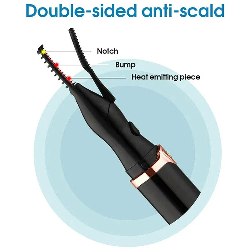 Portable 3 Temperature Mode Heated Eyelashes Curling Tool Electronic USB Natural Eye Lash Curler Beauty Supplies 250716