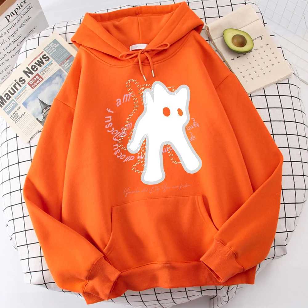 Ghost Cat Funny Abstract Print Men Hoody Breathable Versatile Sweatshirt High-Quality Casual Hoodies Outdoor Loose Fitting Tops XJ250714