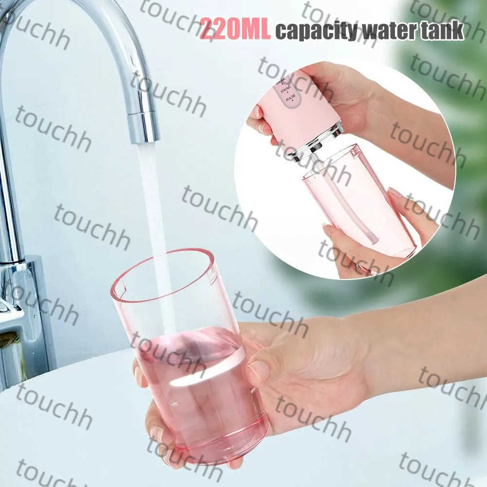 Oral Irrigator Portable Dental Water Flosser USB Rechargeable Water Jet Floss Tooth Pick 4 Jet Tips 220ml 3 Modes IPX7 1400rpm H250718