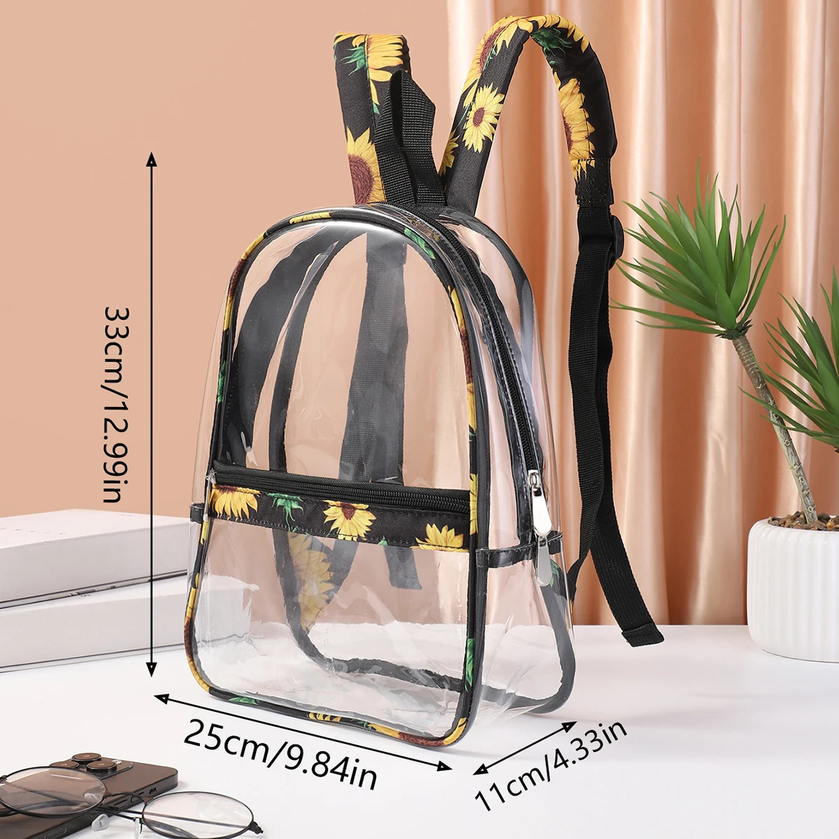 PVC Backpack Large Capacity Womens Backpack Childrens Backpack Organizer Bag Transparent Bag Waterproof and Stain Resistan 250714