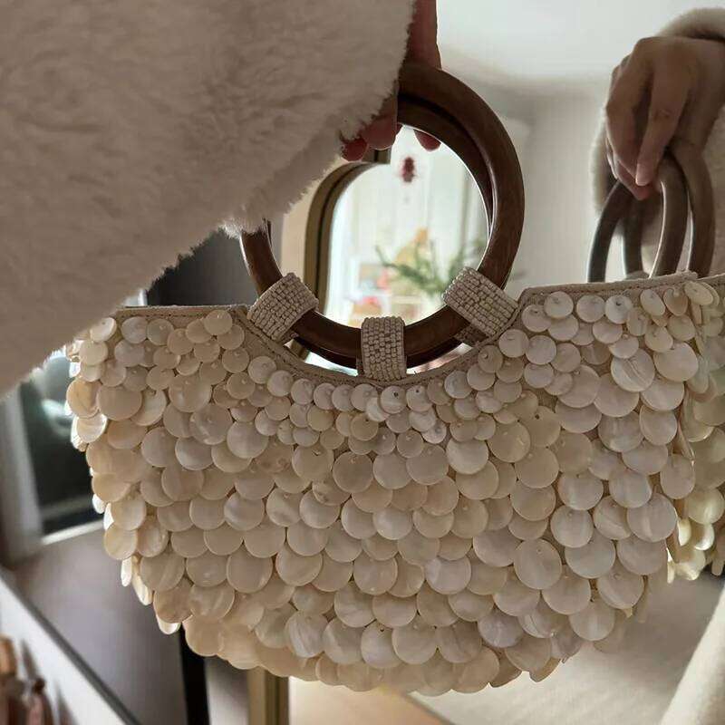Designer Bags Handmade Natural Shell Niche Design Summer Vacation Beach Bag French Heavy Industry Fashion Ladies Handbag Luxury Bag