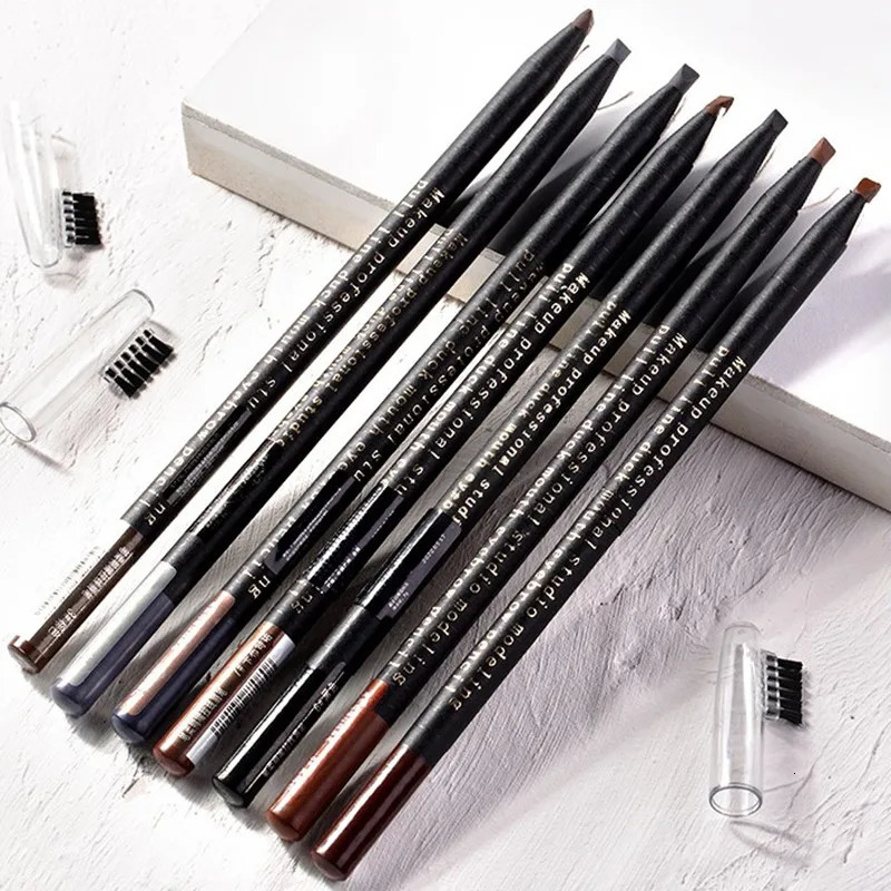 White Eyebrow Pencil Cosmetic pen Brush for eyeshadow Natural Long-Lasting Brows Tint waterproof eye brow makeup set beauty 250712